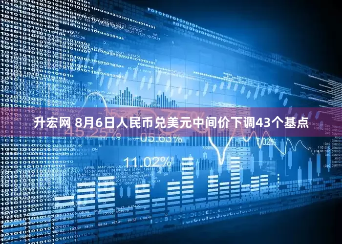 升宏网 8月6日人民币兑美元中间价下调43个基点